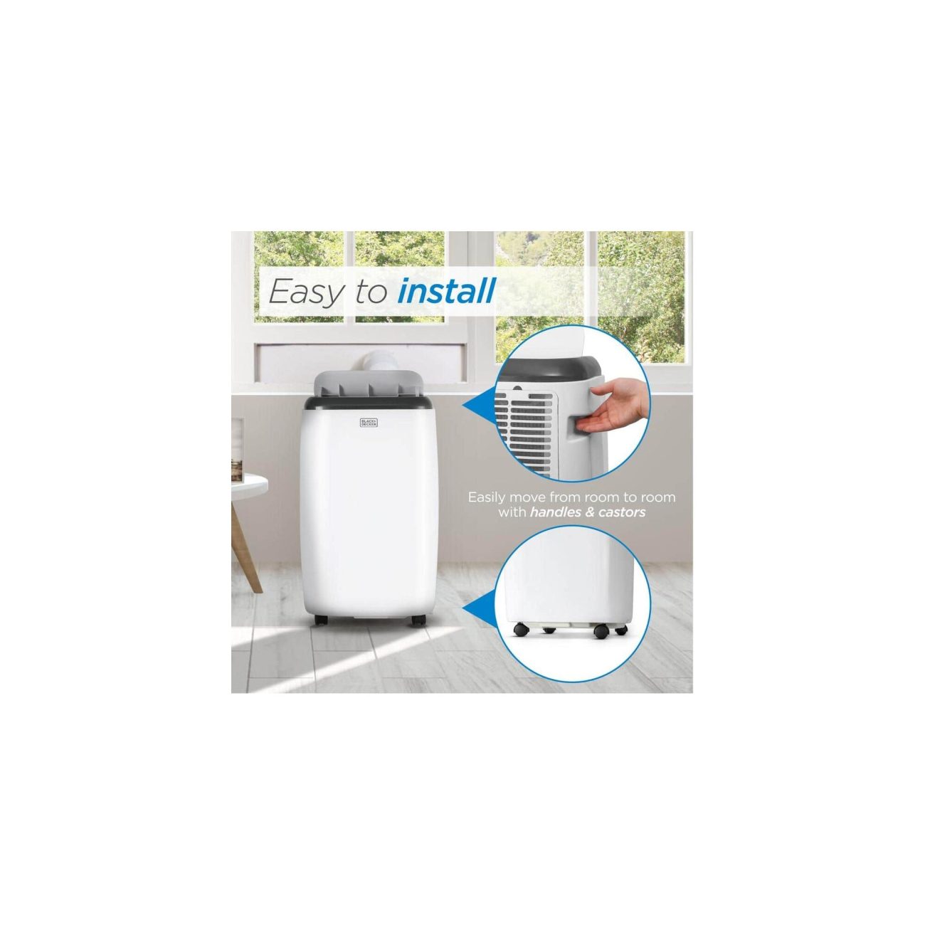 8,000 BTU SACC/CEC (12,000 BTU ASHRAE) Portable Air Conditioner with Remote Control - Image 4